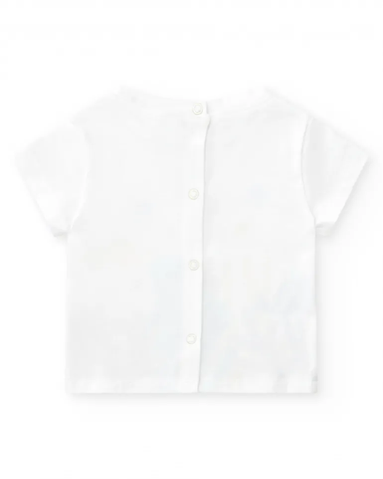 Chándal de felpa para niño de tres piezas con chaqueta roja camiseta blanca y pantalón rojo