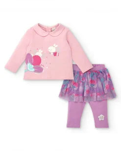 Conjunto para niña en rosa con falda de tul colección Glitter Tales