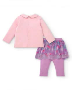 Conjunto para niña en rosa con falda de tul colección Glitter Tales