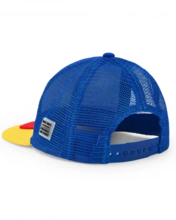 Gorra para niño en azul con cara de animal y cierre ajustable