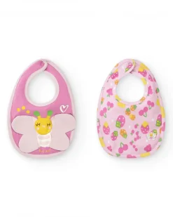 Pack de baberos para niña color rosa