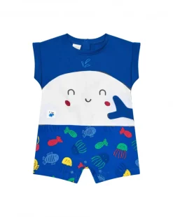 Pelele de punto para niño con estampado de ballena